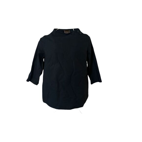 Beautiful OOS ALBUS LUMEN black 100% cotton blouse top shirt tunic Australian de - Picture 1 of 10